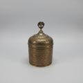 Chased Brass Lidded Caddy