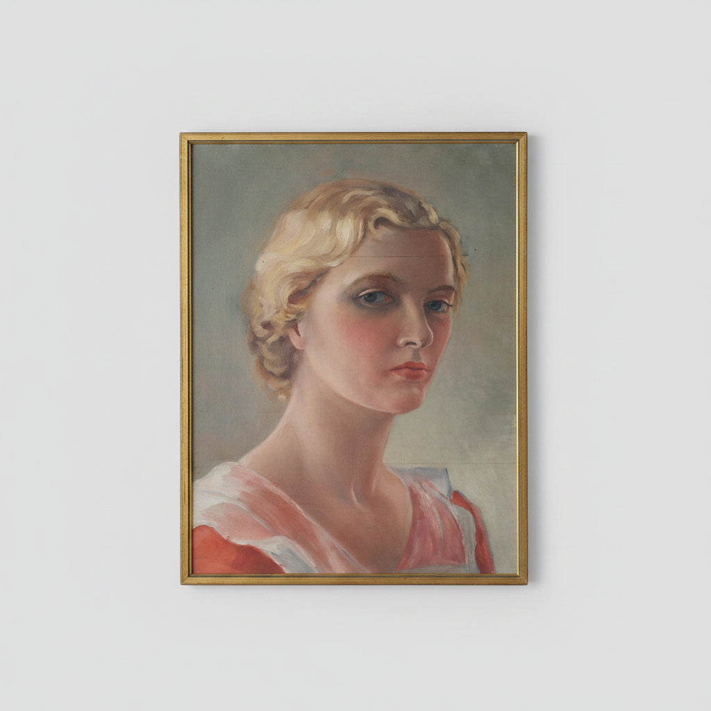 Oil Portrait of a Lady in the Manner of Bloomsbury