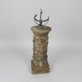 Small Bronze Armillary Sphere on Floral Design Plinth