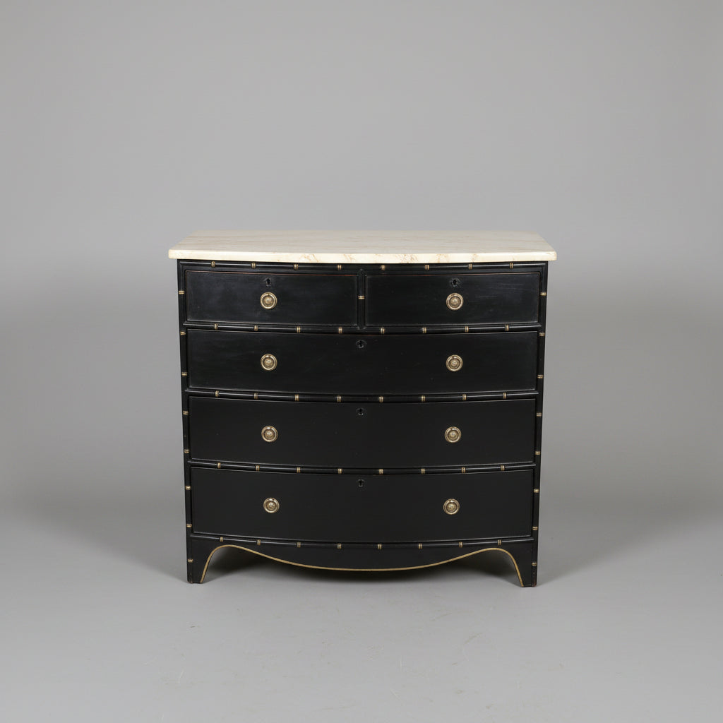 Faux Bamboo Chest with Faux Marble Top
