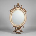 Antique Oval Painted Pine Framed Mirror