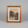 Antique Framed Rectangle Lithographs, Pair
