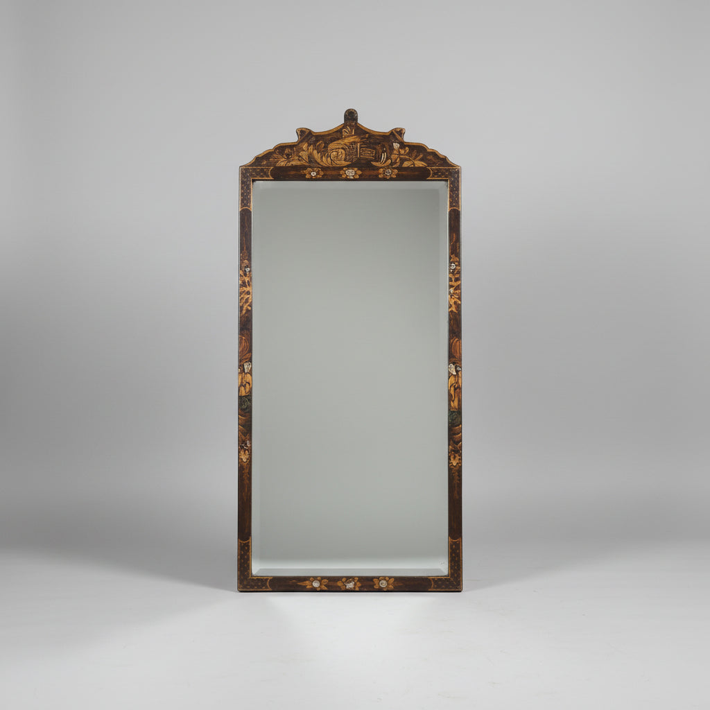 Antique Chinoiserie Framed Wall Mirror