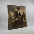 Oil Painting of a Horse with a Rider