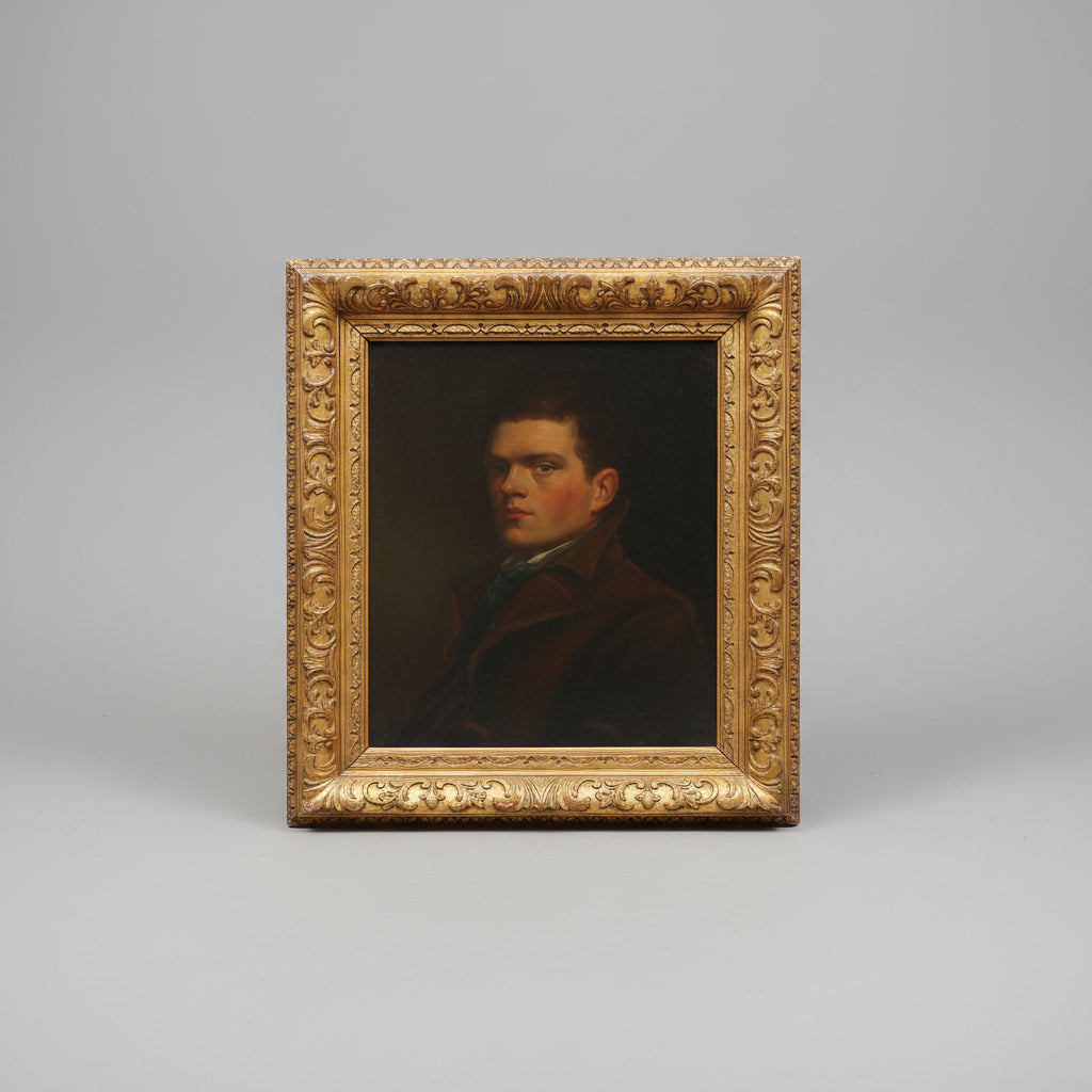 Framed Oil Portrait of WWI Gentleman