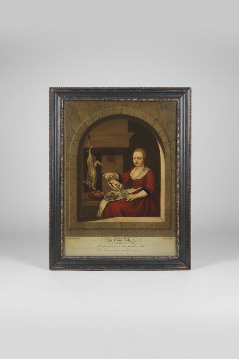 Georgian Reverse Glass Mezzotint
