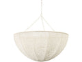 Coco Bead and Hand-Sewn Wood Chandelier