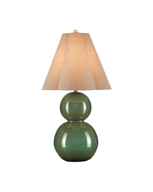Glossy Green Orbs Lamp