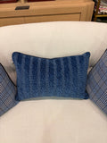 Blue Animal Print Velvet Lumbar