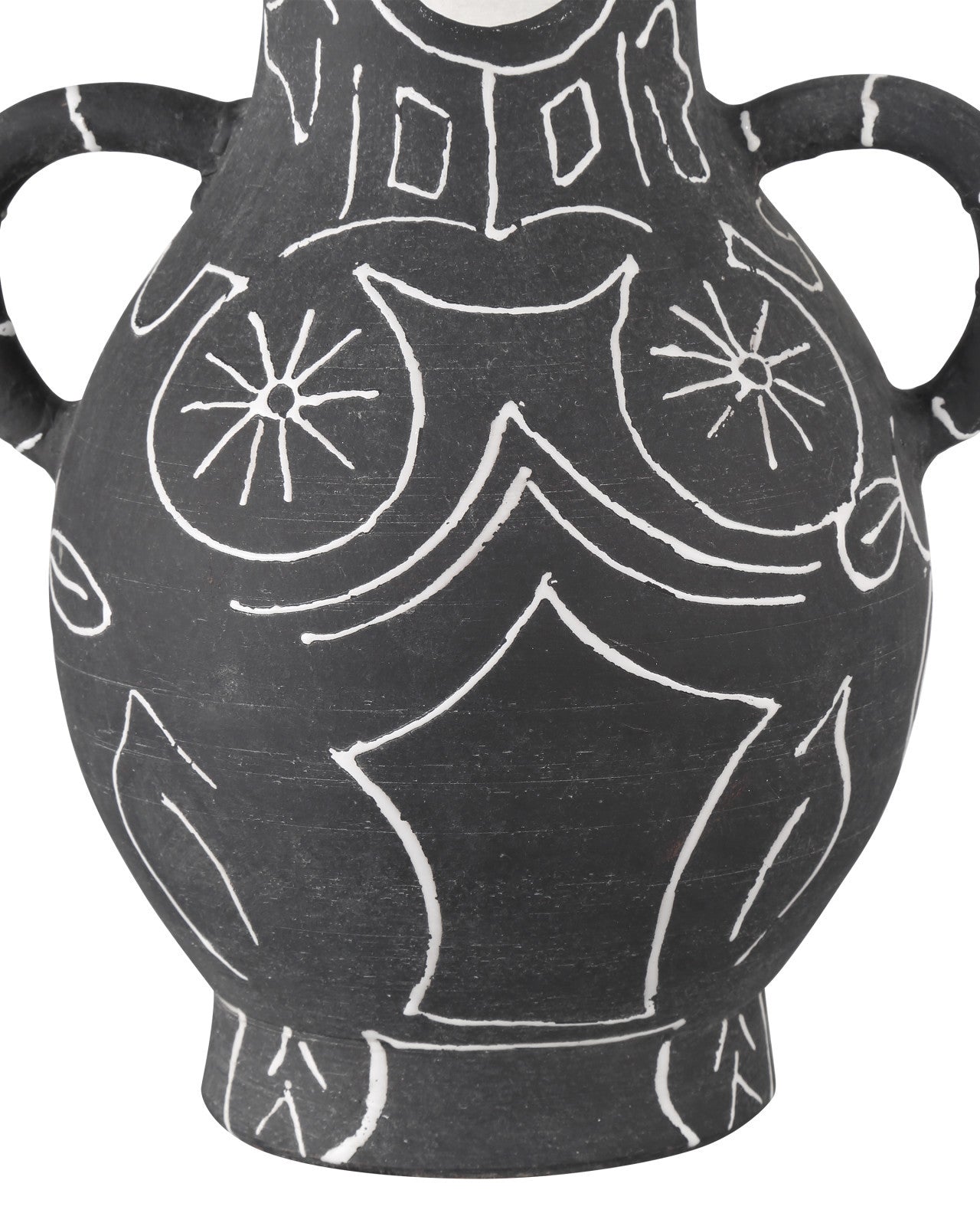 Hand Painted Terracotta Vase, Medium