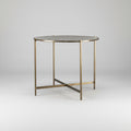 Warm Bronze + Marble Side Table
