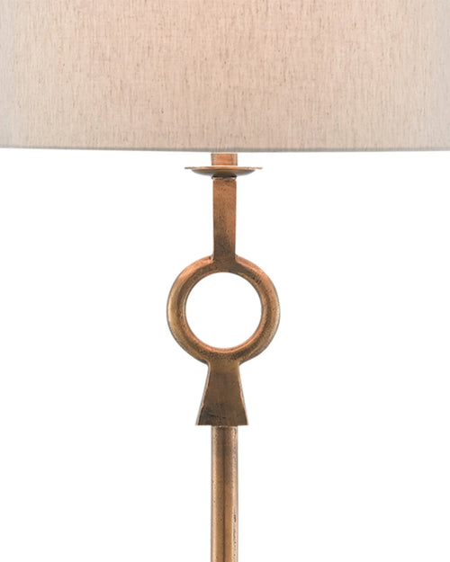 Antique Brass Circlet Floor Lamp