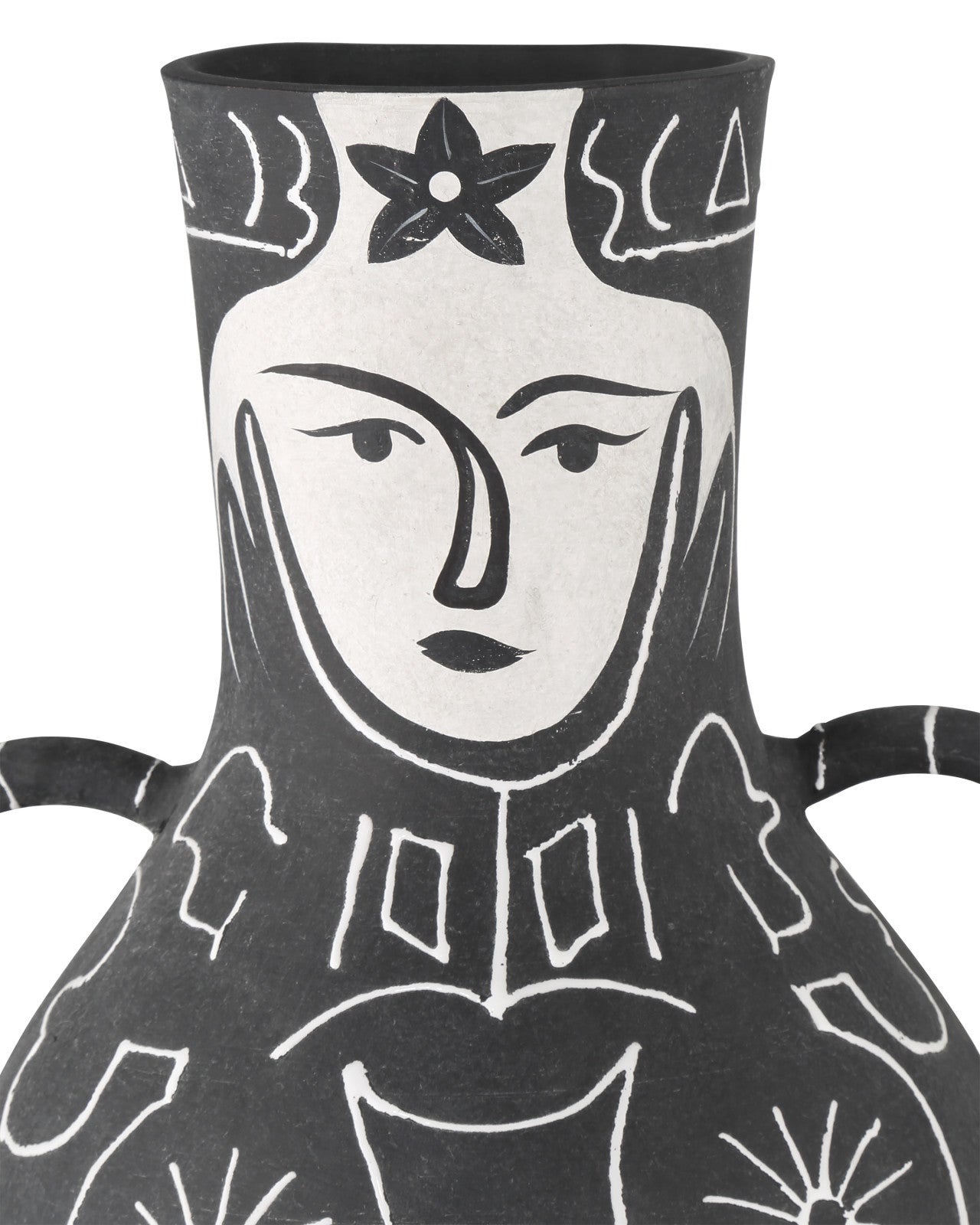 Hand Painted Terracotta Vase, Large