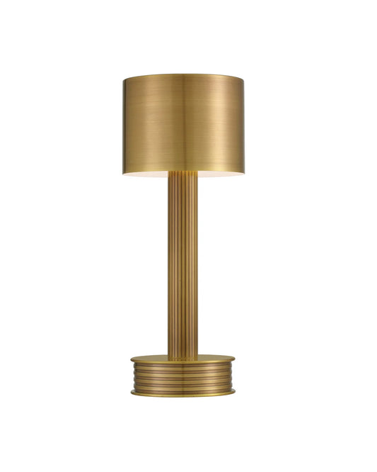 Reeded Brass Cordless Lamp