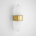 Brass and Frosted Glass Sconce
