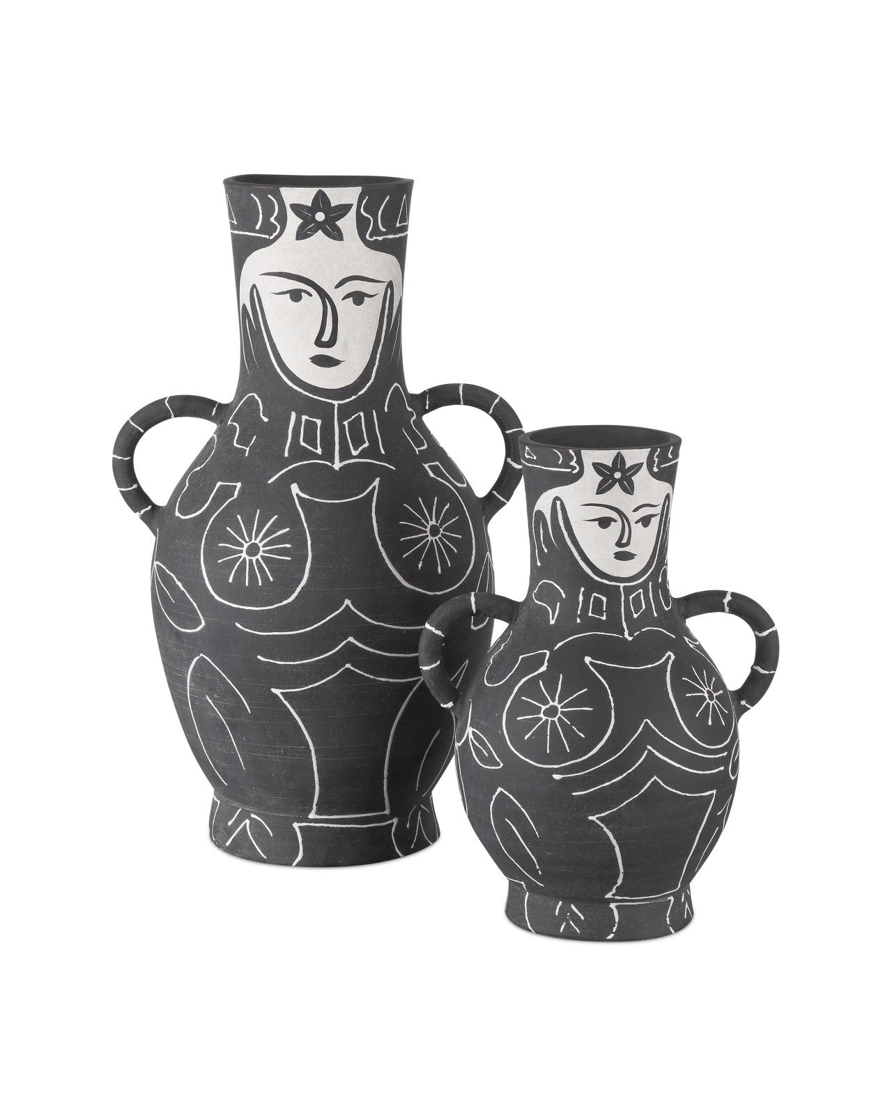 Hand Painted Terracotta Vase, Large