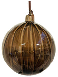 Glass Transparent Brown Ornament 4"