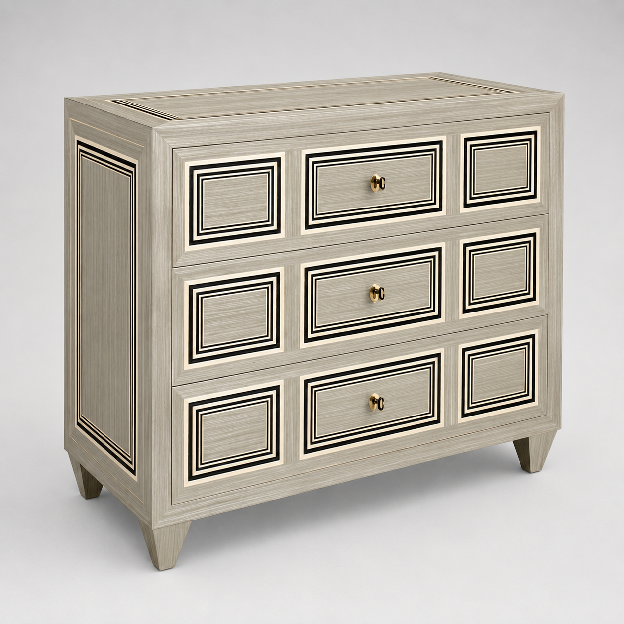 Natural and Black Squares Chest