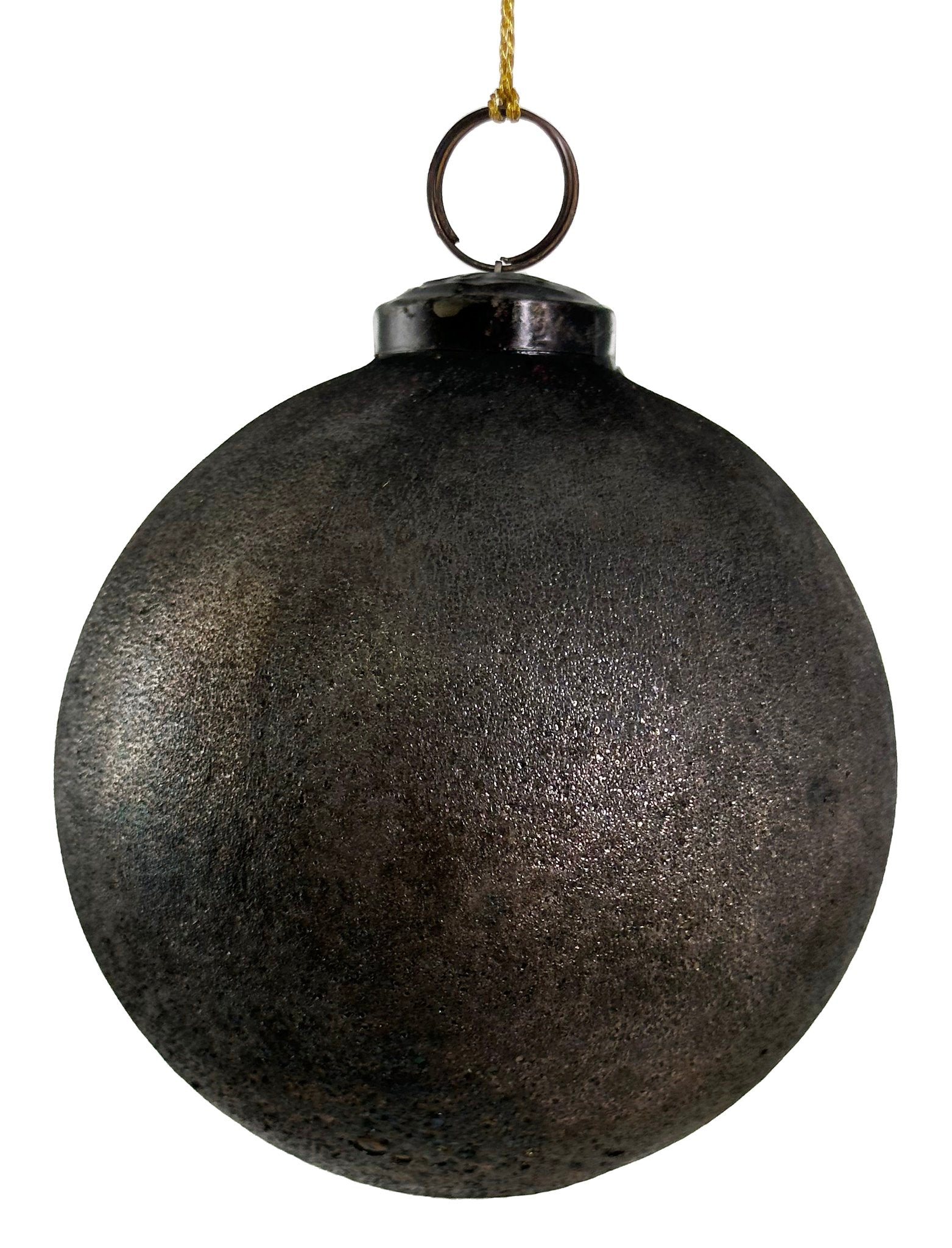 Antique Silver Glass Ornament 4"