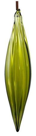 Olive Green Drop Ornament 7"