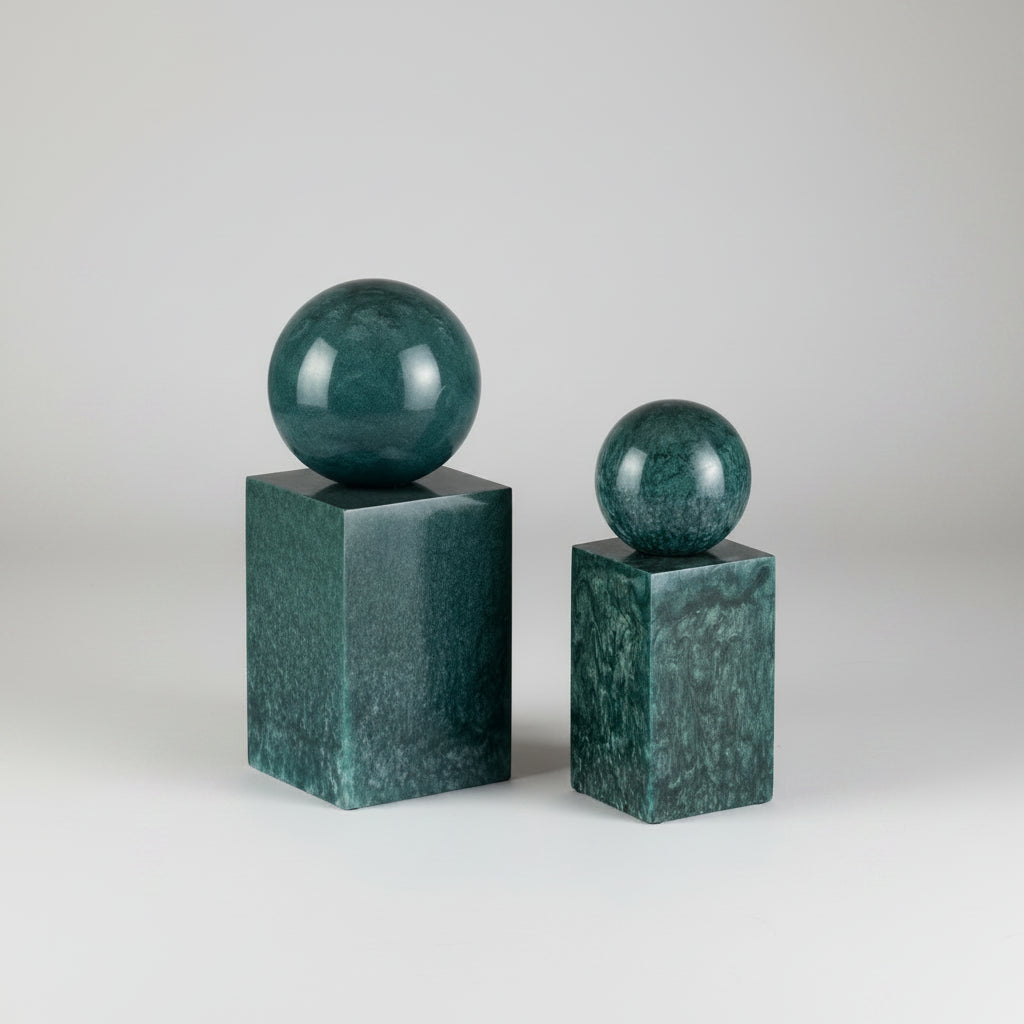 Geometric Teal Sculpture