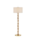 Carved Wooden Floor Lamp
