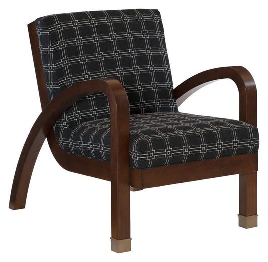 Sinuous Exposed Wood Chair in Honey Leather