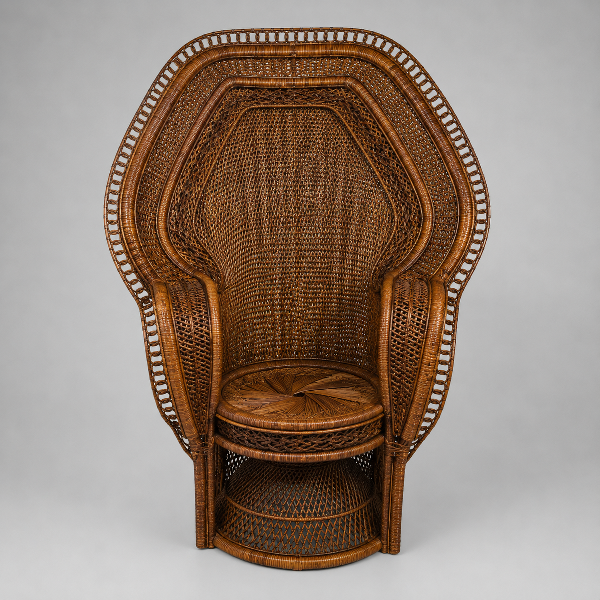 Exotic Peacock Wicker Chair