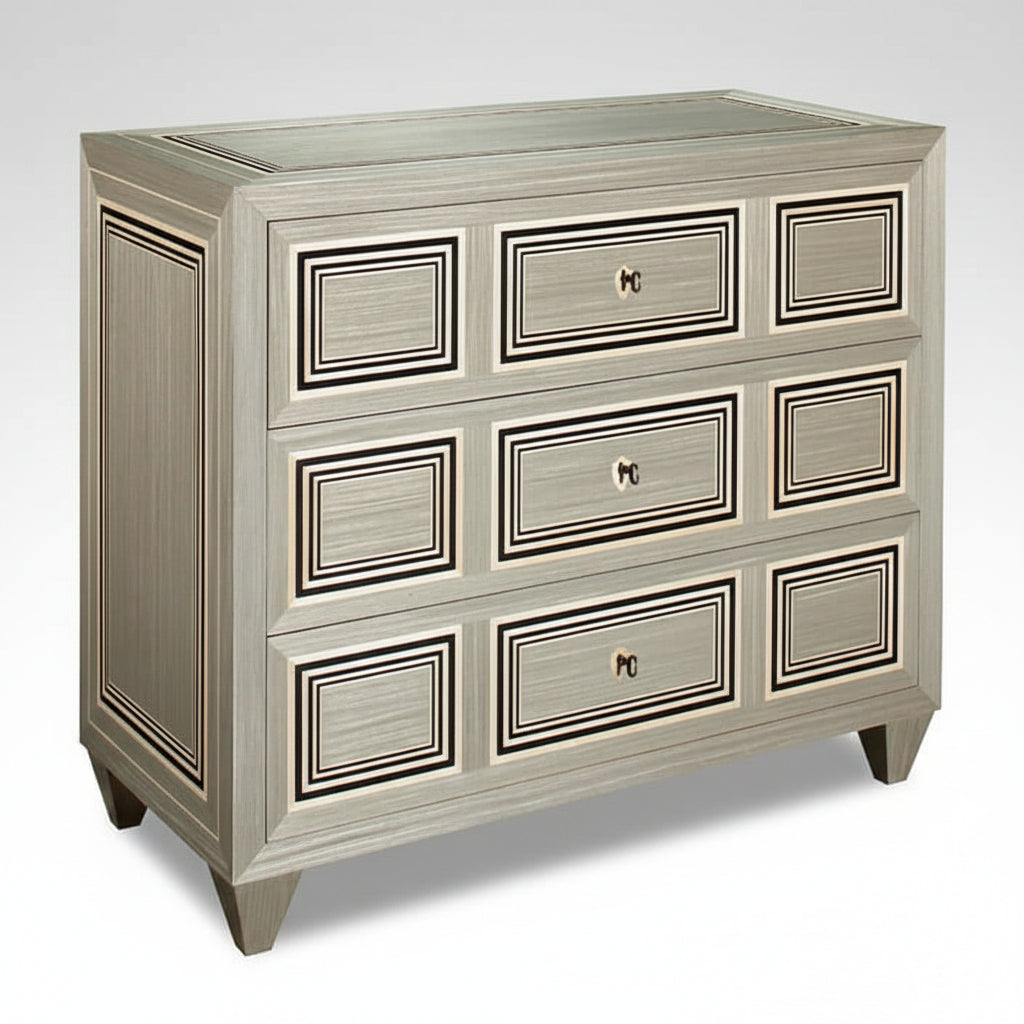 Natural and Black Squares Chest