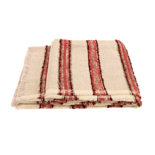 Linen and Wool Pink Throw