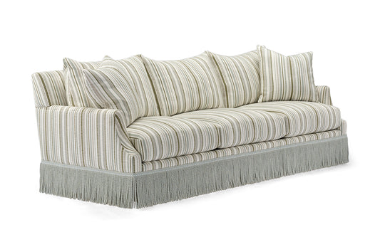 Striped Sofa with Fringe