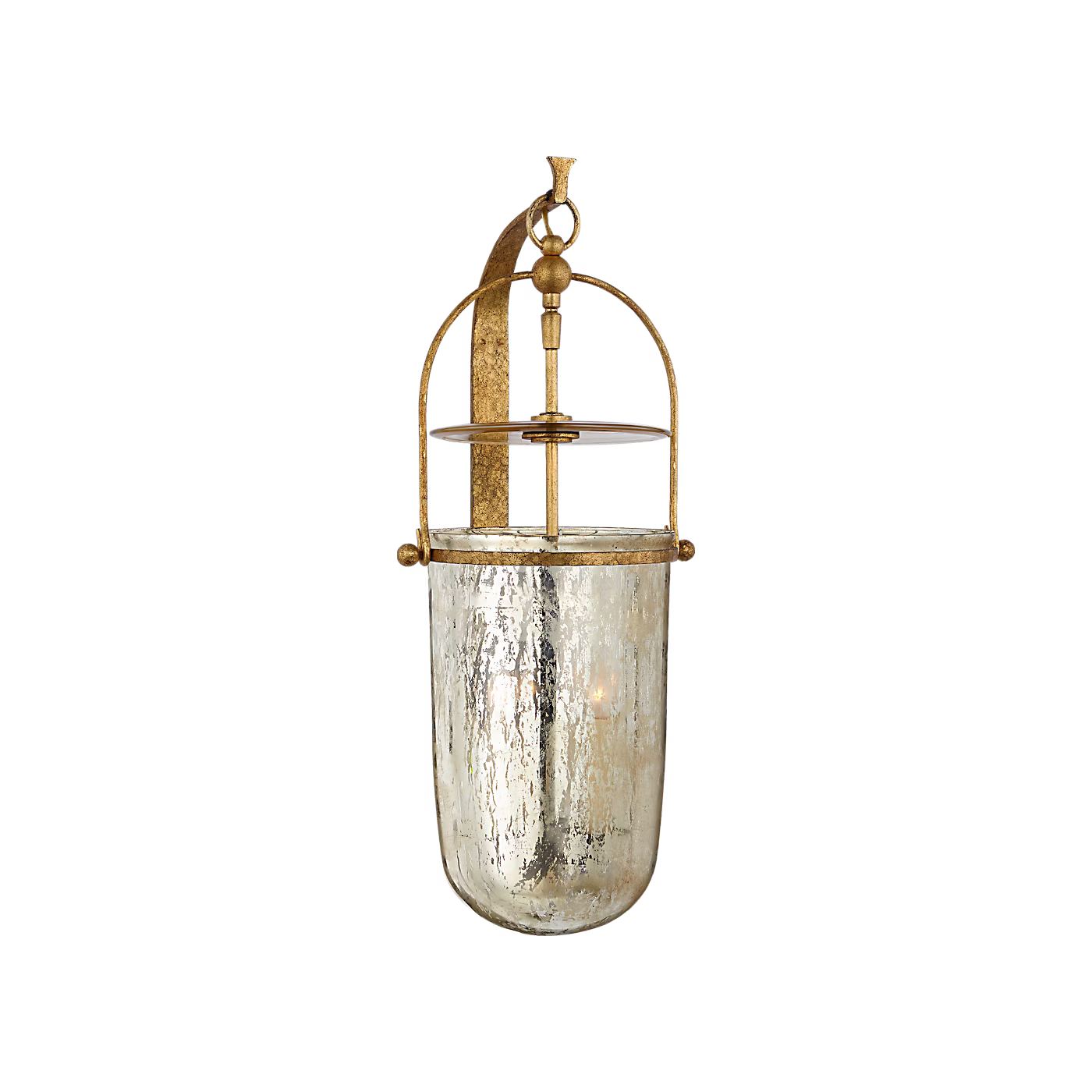 Gilded Iron and Mercury Glass Sconce
