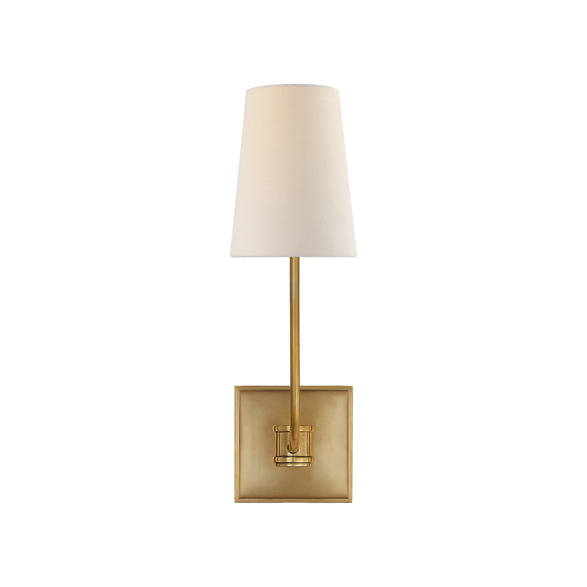 Antique Brass Sconce with Square Backplate
