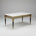 Antique Italian Brass and Marble Cocktail Table