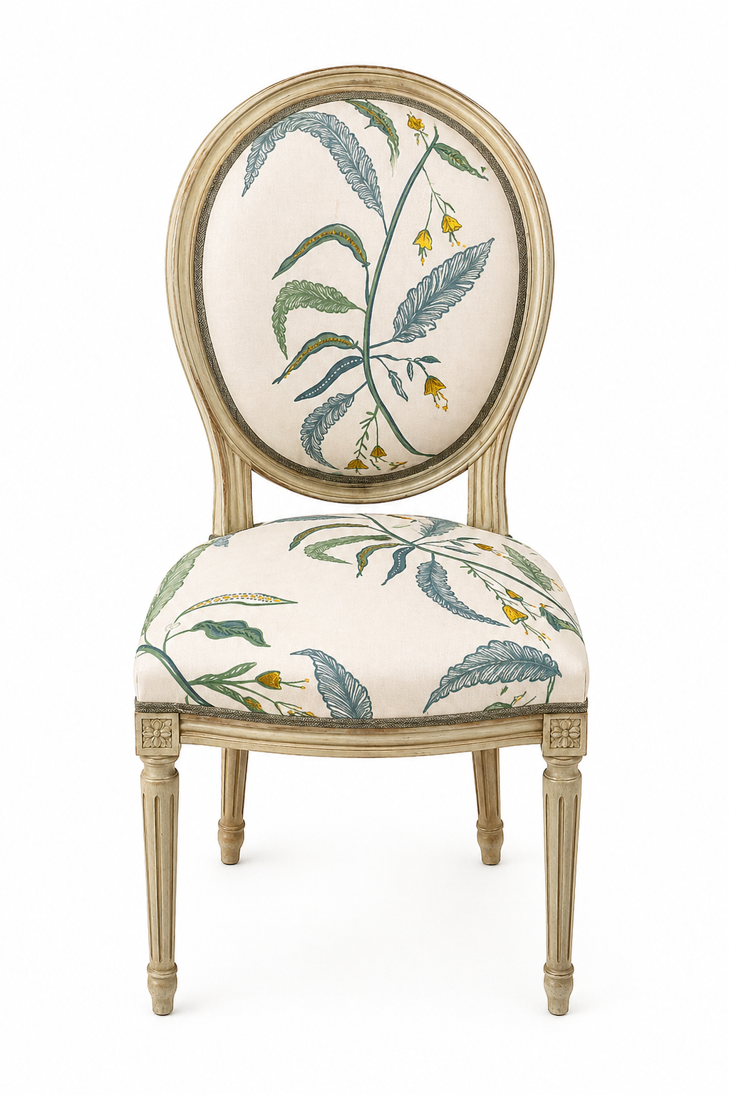 Set of 6 French Louis XVI Medallion Style Dining Chairs