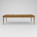 Oak and Walnut Parquet Dining Table