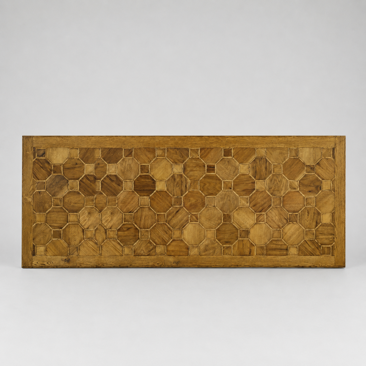 Oak and Walnut Parquet Dining Table