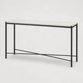 Greek Limestone and Brass Console Table