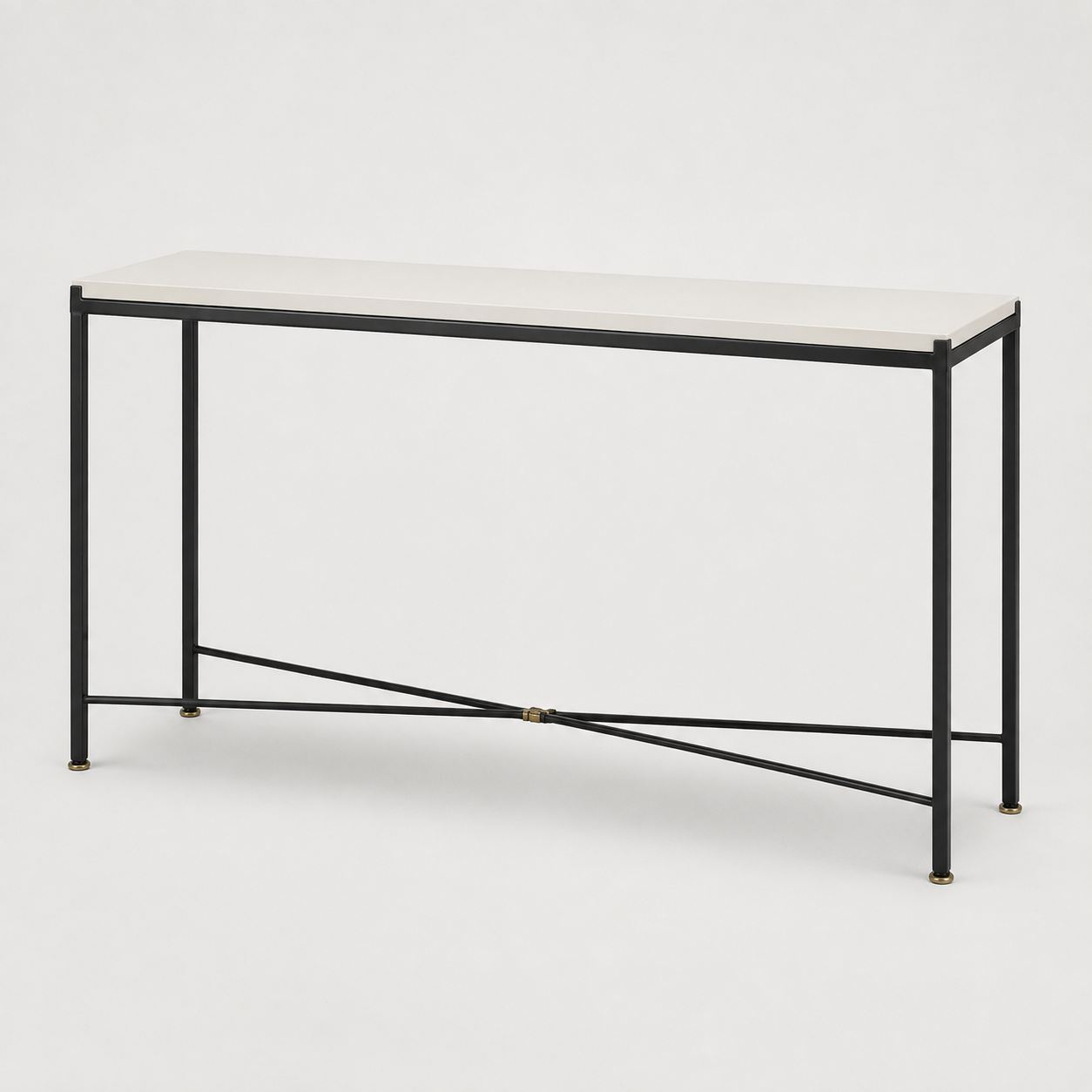 Greek Limestone and Brass Console Table