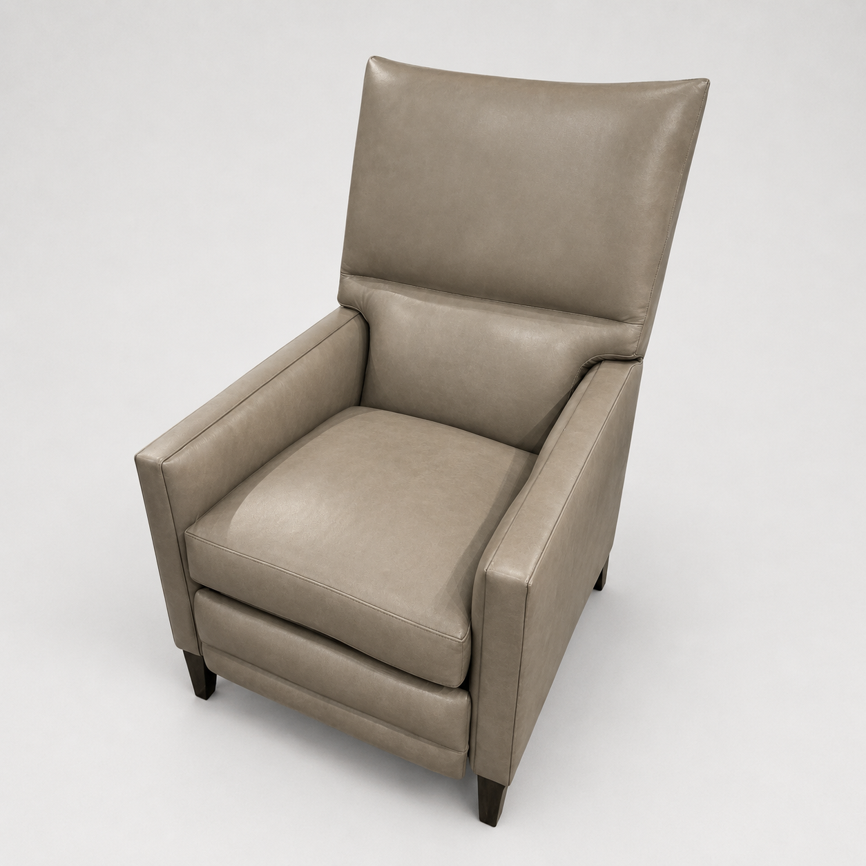 Danish-Inspired Power Recliner in Dove Leather