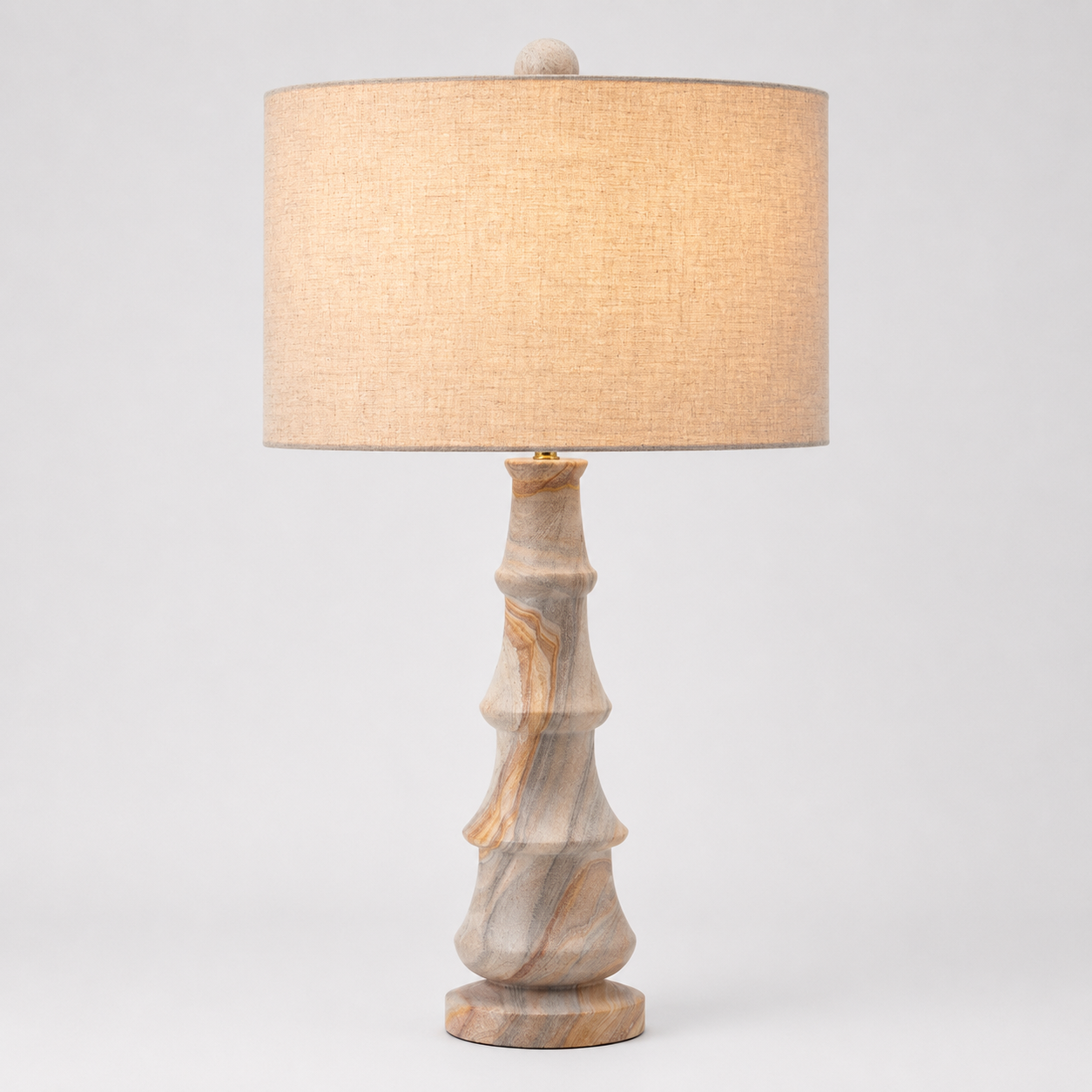 Rainbow Sandstorm Lamp + Natural Linen Shade