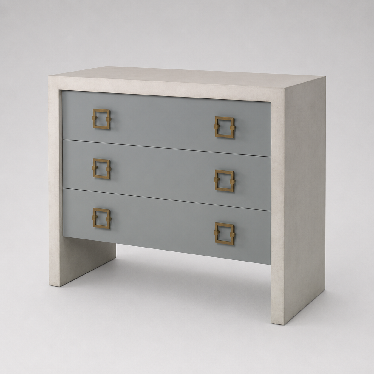 Concrete and Lacquered Finish Chest