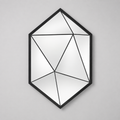 Prism Mirror in Black Lacquer