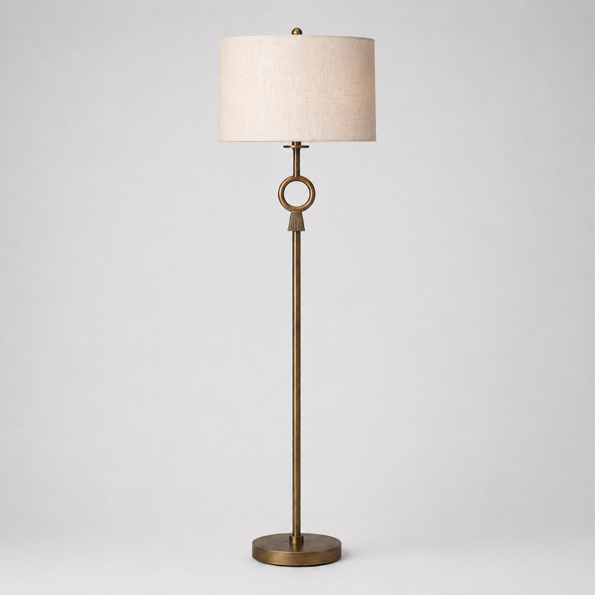 Antique Brass Circlet Floor Lamp