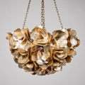 Flowering Oyster Shell Chandelier, Champagne Finish