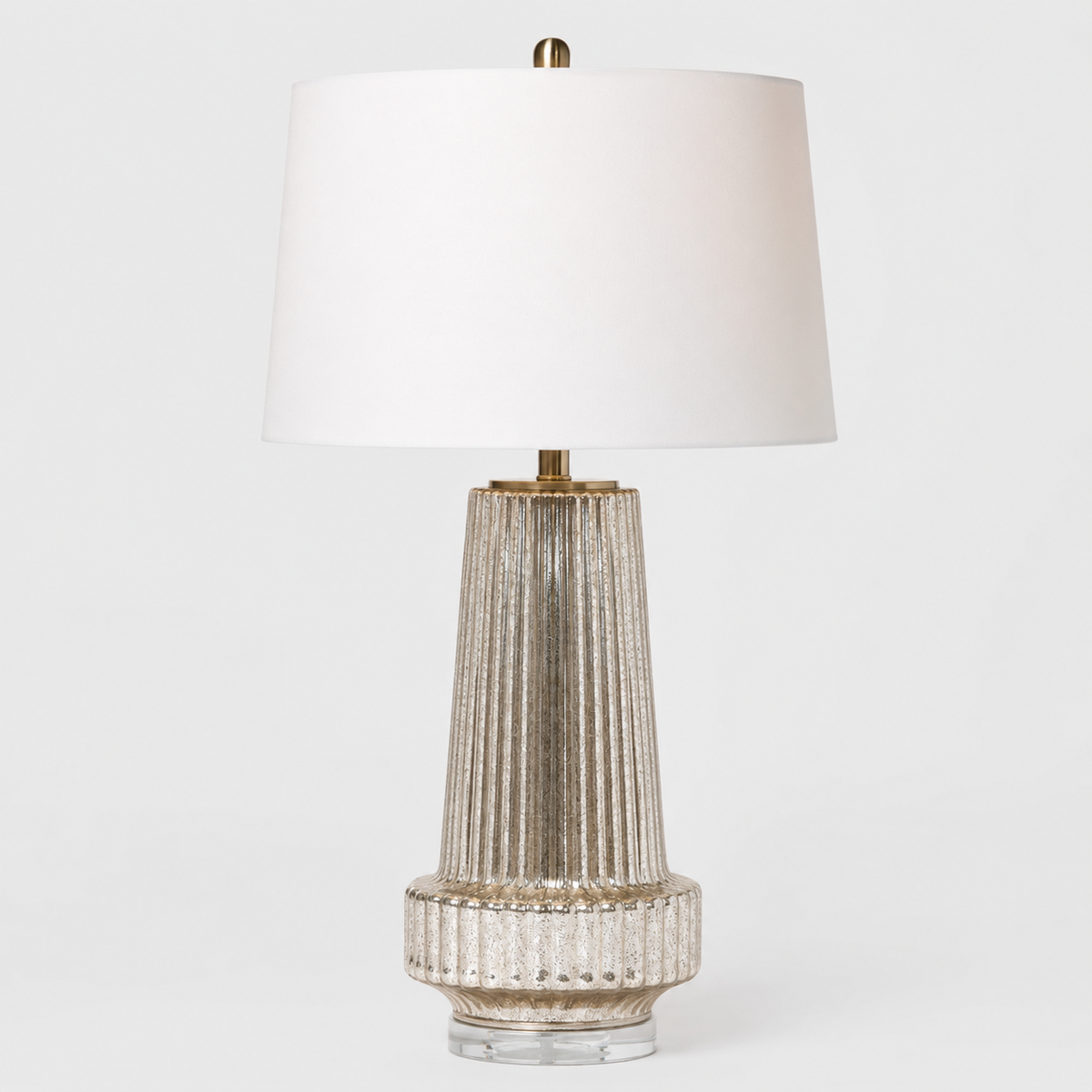 Ridged Mercury Glass Lamp