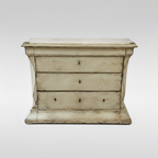Large Painted Pine Chest with White Marble Top