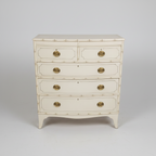 White Faux Bamboo Chest, 1820