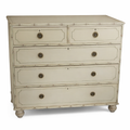 White English Faux Bamboo Chest