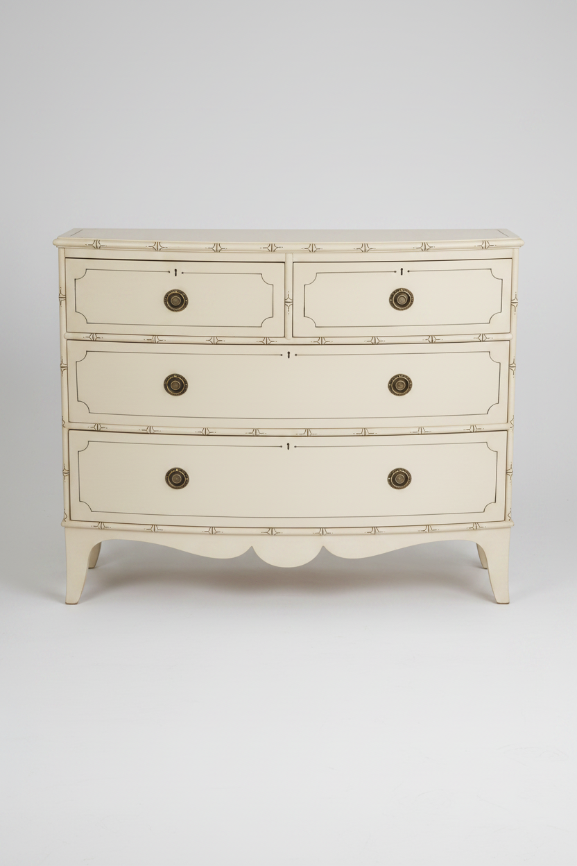 Faux Bamboo Cream Chest, 1820